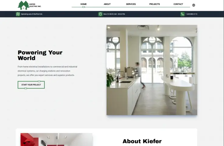Kiefer Electrique Website
